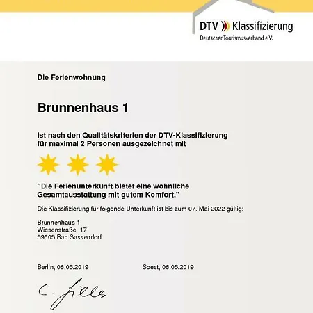Ferienwohnung 3 Im Brunnenhaus * Bad Sassendorf